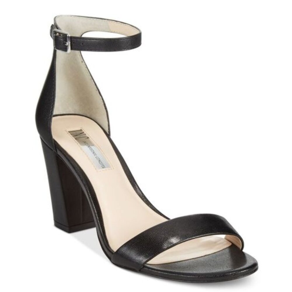 INC International Concepts Kivah Sandals Black Sz 8.5